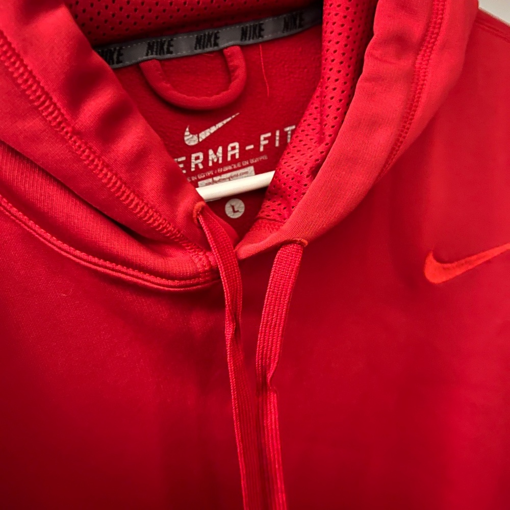 Mens red Nike hoodie